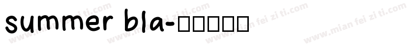 summer bla字体转换